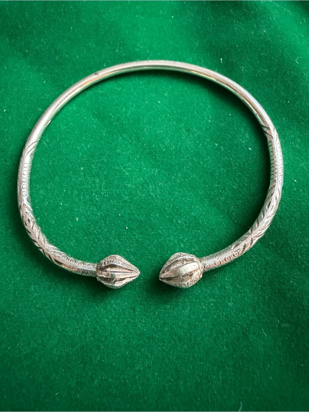 Vintage YDL Trinidad Sterling Silver Torque/Cuff Bracelet West Indies 25 grams